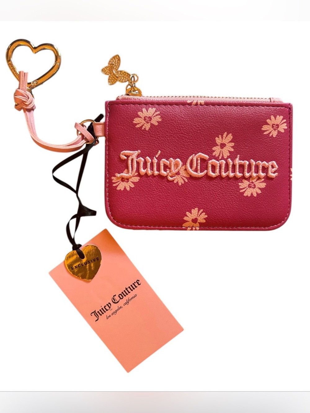 Juicy Couture | Pink Floral Card Holder Change Purse Wallet Purse Accessory NWT